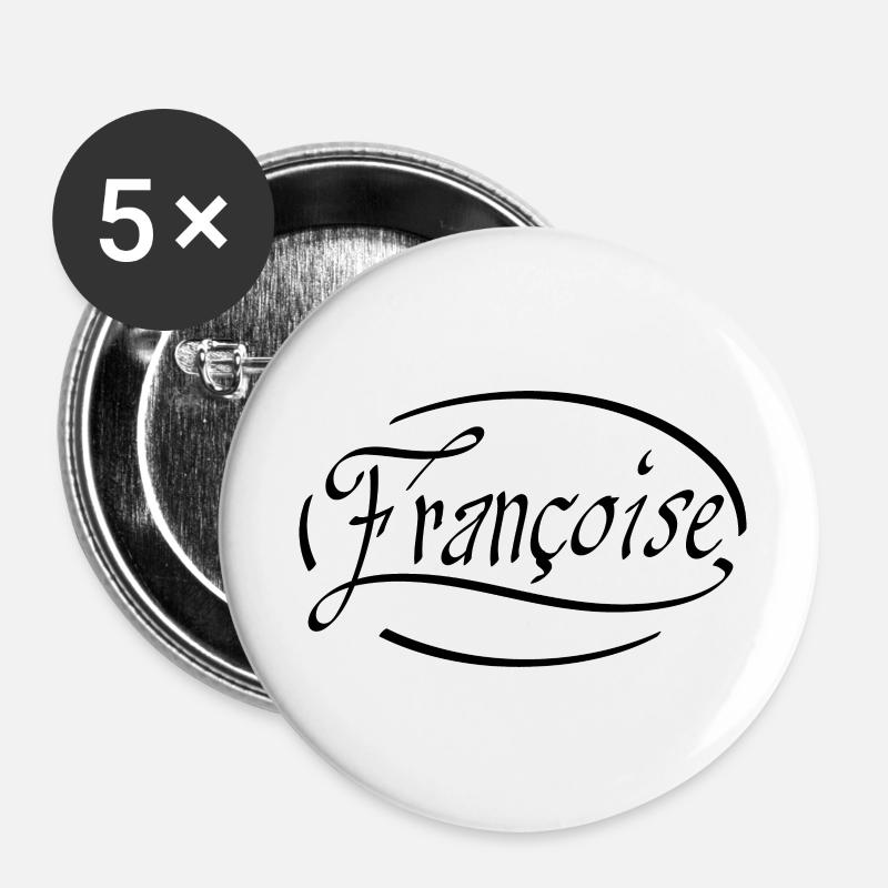 Françoise - Buttons large 2.2''/56 mm (5-pack) - white