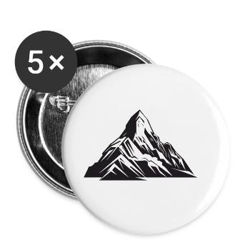 Mountains as a symbol of nature - Buttons large 2.2''/56 mm (5-pack) - white - Front