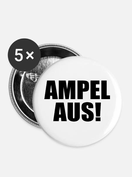 Ampel aus - Buttons groß 56 mm (5er Pack) - Weiß