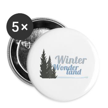 Winter Wonderland Trees - Buttons large 2.2''/56 mm (5-pack) - white - Front