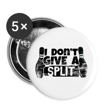 Funny bowling saying - Buttons large 2.2''/56 mm (5-pack) - white - Front