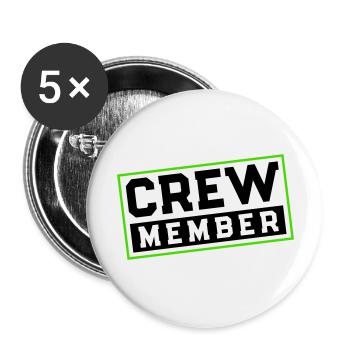 Crew Member - Buttons large 2.2''/56 mm (5-pack) - white - Front