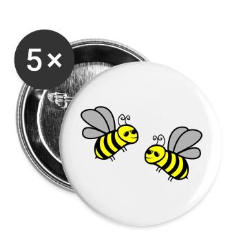 Bee Cool 2 - Buttons large 2.2''/56 mm (5-pack) - white - Front