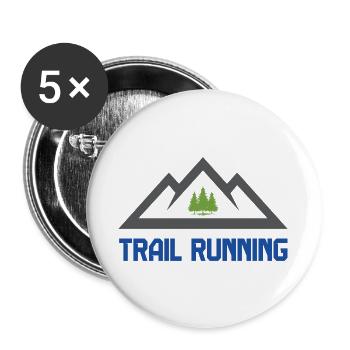 Trail Running - Buttons large 2.2''/56 mm (5-pack) - white - Front