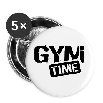 gym time fitness bodybuilding workout icon icon - Buttons large 2.2''/56 mm (5-pack) - white - Front