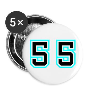 55 Symbole numérique - Lot de 5 grands badges (56 mm) - blanc - Devant
