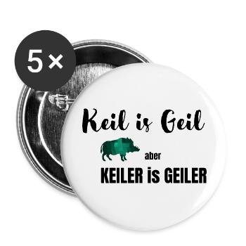 Wedge is cool - Buttons large 2.2''/56 mm (5-pack) - white - Front