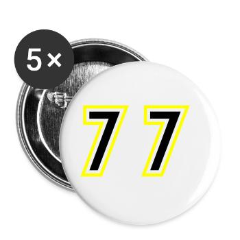 77 Number College - Buttons large 2.2''/56 mm (5-pack) - white - Front