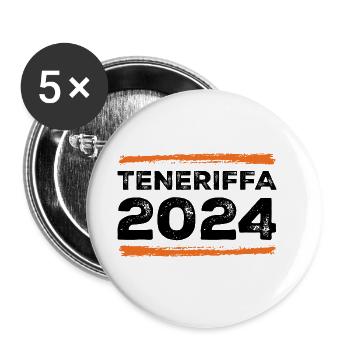 Tenerife 2024 Saying - Buttons large 2.2''/56 mm (5-pack) - white - Front