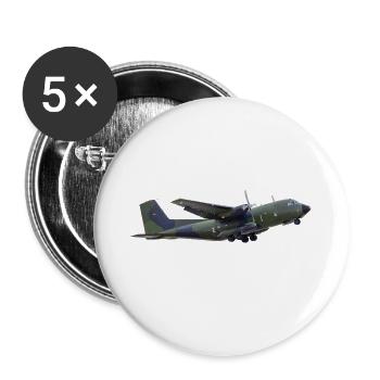 Transall C-160 - Buttons groß 56 mm (5er Pack) - Weiß - Vorne