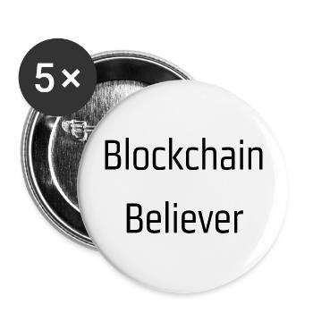 Blockchain-Gläubiger - Buttons groß 56 mm (5er Pack) - Weiß - Vorne