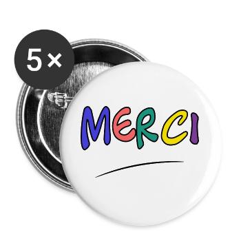 THANK YOU. MISTRESS. MASTER. THANK YOU MISTRESS - Buttons large 2.2''/56 mm (5-pack) - white - Front