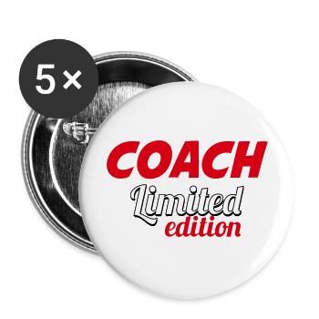 COACH LIMITIERTE AUFLAGE - Buttons groß 56 mm (5er Pack) - Weiß - Vorne