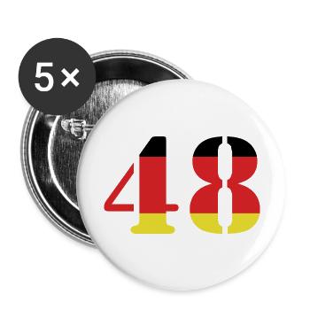 48 Numéro Jersey Allemagne - Lot de 5 grands badges (56 mm) - blanc - Devant