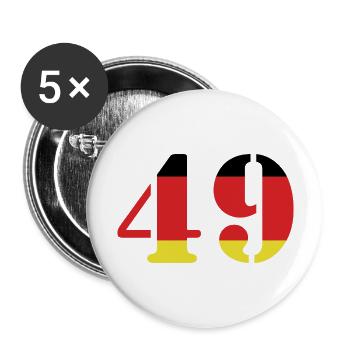 49 Numéro Jersey Allemagne - Lot de 5 grands badges (56 mm) - blanc - Devant