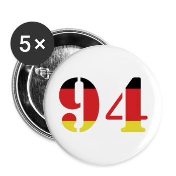 94 Numéro Jersey Allemagne - Lot de 5 grands badges (56 mm) - blanc - Devant