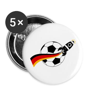 Germany football - Buttons large 2.2''/56 mm (5-pack) - white - Front