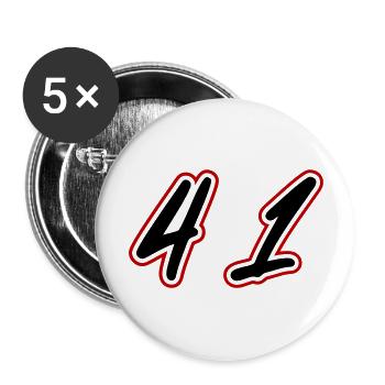 41 Zahl symbol - Buttons groß 56 mm (5er Pack) - Weiß - Vorne