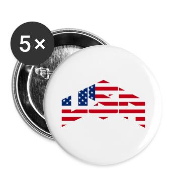 USA - Buttons large 2.2''/56 mm (5-pack) - white - Front