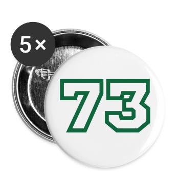 Number 73 sport - Buttons large 2.2''/56 mm (5-pack) - white - Front