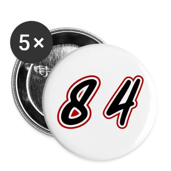 84 Symbole numérique - Lot de 5 grands badges (56 mm) - blanc - Devant