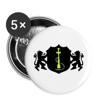 Hookah Symbol Coat of Arms - Buttons large 2.2''/56 mm (5-pack) - white - Front