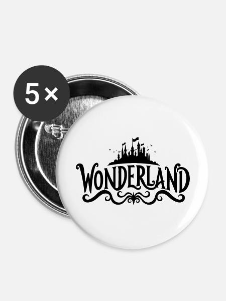WUNDERLAND - Buttons groß 56 mm (5er Pack) - Weiß