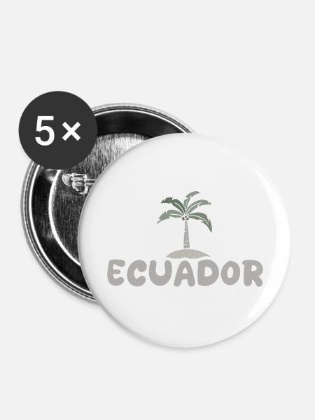 Ecuador als Ecuador - Buttons groß 56 mm (5er Pack) - Weiß