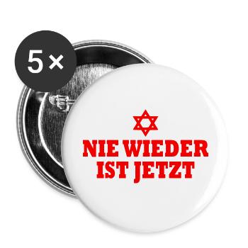 Plus jamais, c’est maintenant - Lot de 5 grands badges (56 mm) - blanc - Devant