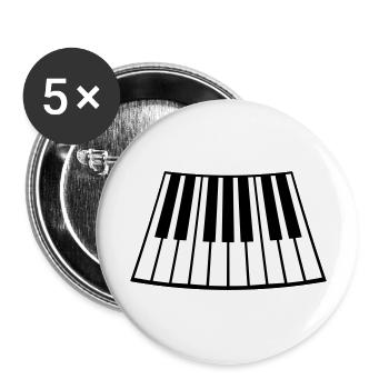Piano Keys Instrument Playing Classical Music - Buttons large 2.2''/56 mm (5-pack) - white - Front