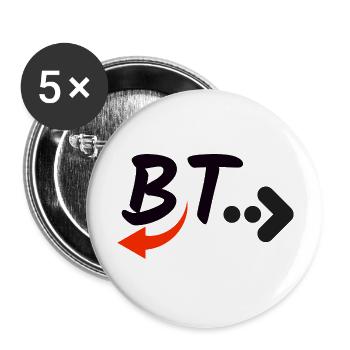 BT. Now ist beginn - Buttons groß 56 mm (5er Pack) - Weiß - Vorne