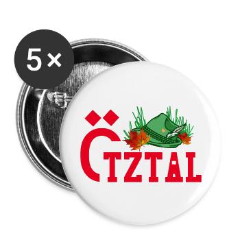 Ötztal red text Ötztaler natur - Buttons large 2.2''/56 mm (5-pack) - white - Front