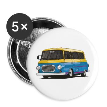 Barkas B1000 // Illustration - Buttons groß 56 mm (5er Pack) - Weiß - Vorne