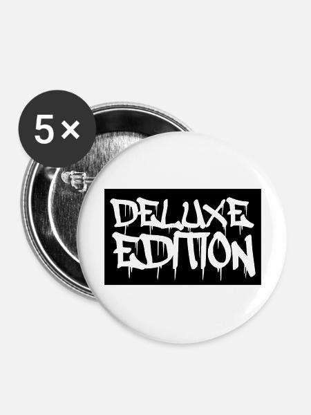 Deluxe Edition - Buttons groß 56 mm (5er Pack) - Weiß
