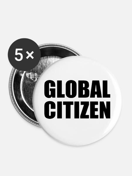 global citizen - Buttons groß 56 mm (5er Pack) - Weiß