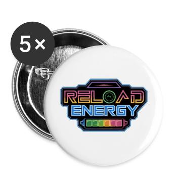 RELOAD ENERGY - Buttons large 2.2''/56 mm (5-pack) - white - Front