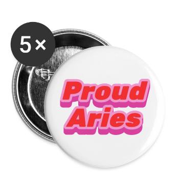 Proud Aries - red and pink Aries Design - Buttons large 2.2''/56 mm (5-pack) - white - Front