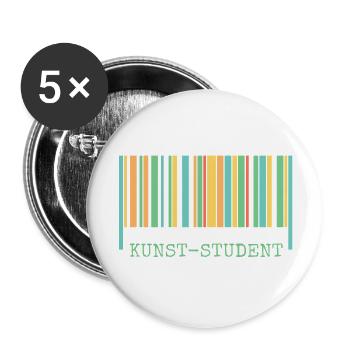 Art student as art - Buttons large 2.2''/56 mm (5-pack) - white - Front