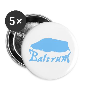 Baltrum Tattoo - Buttons large 2.2''/56 mm (5-pack) - white - Front