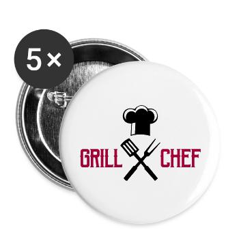 cook, cutlery, grill - Buttons large 2.2''/56 mm (5-pack) - white - Front