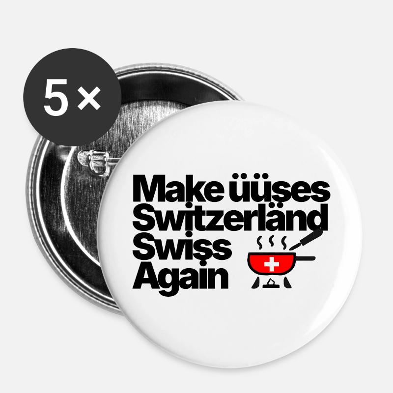 MÜSSA 1 - black - Buttons large 2.2''/56 mm (5-pack) - white