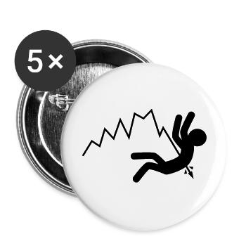 Falling prices (black) - Buttons large 2.2''/56 mm (5-pack) - white - Front
