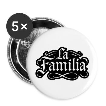 Dicton La Familia - Lot de 5 grands badges (56 mm) - blanc - Devant