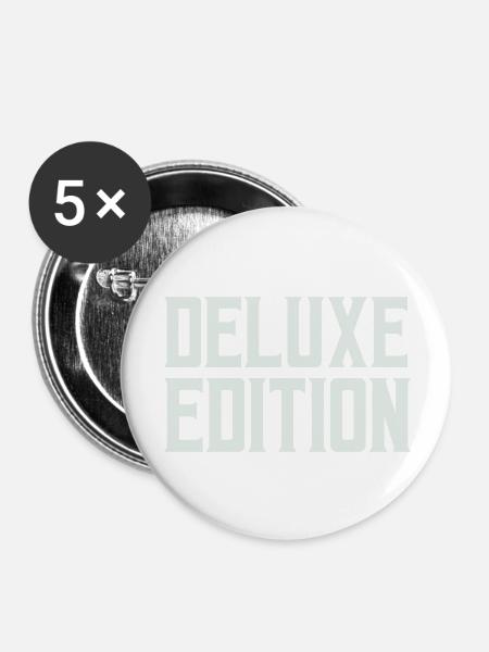 deluxe edition 1 - Buttons groß 56 mm (5er Pack) - Weiß