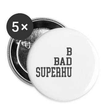 Bold Badass Superhuman Dad Fathers Day Gift - Lot de 5 grands badges (56 mm) - blanc - Devant