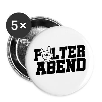 Polterabend Party - Buttons groß 56 mm (5er Pack) - Weiß - Vorne