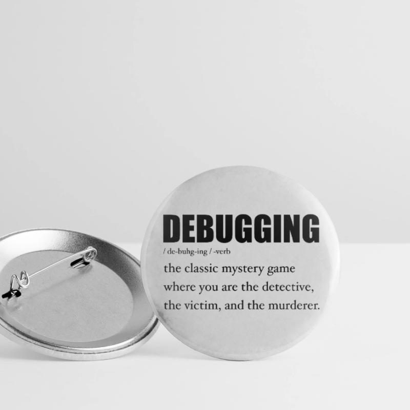Programmer Debugging Definition Funny IT Developer Buttons large 2.2''/56 mm (5-pack)
