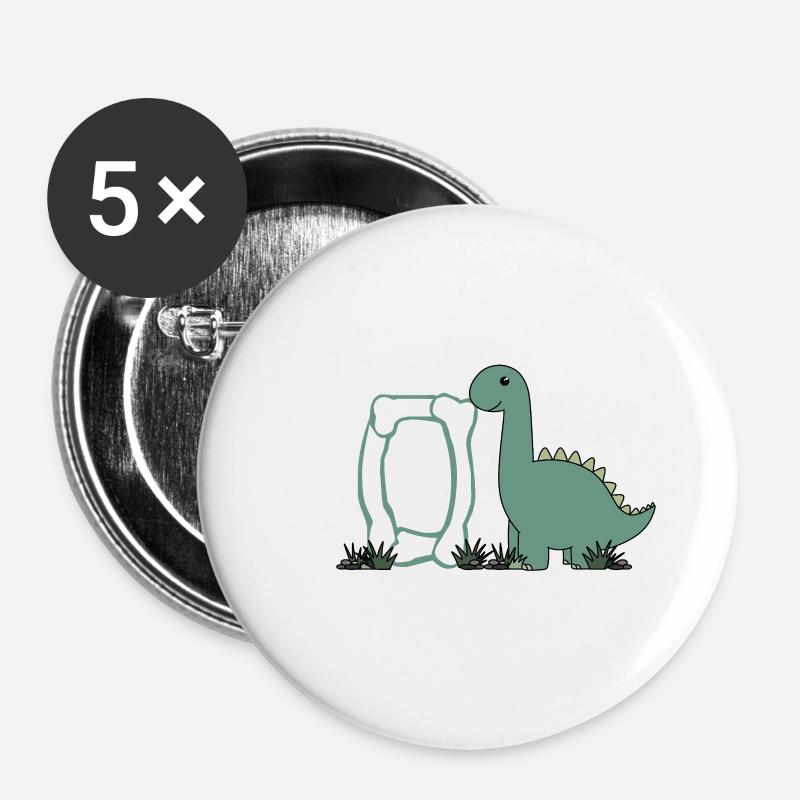 Letter O - Buttons large 2.2''/56 mm (5-pack) - white