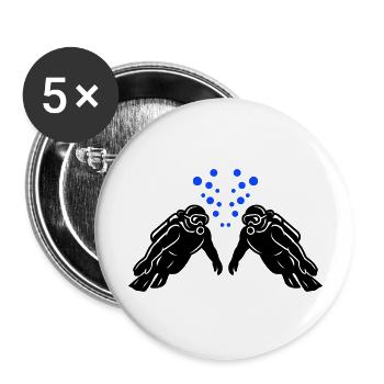 Diving Team Diving - Buttons large 2.2''/56 mm (5-pack) - white - Front