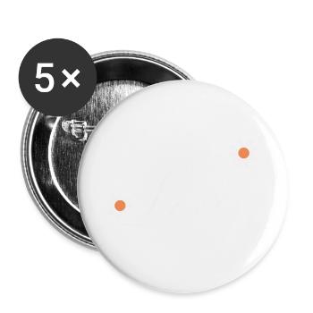 Conception de script d’amour floral - Lot de 5 grands badges (56 mm) - blanc - Devant
